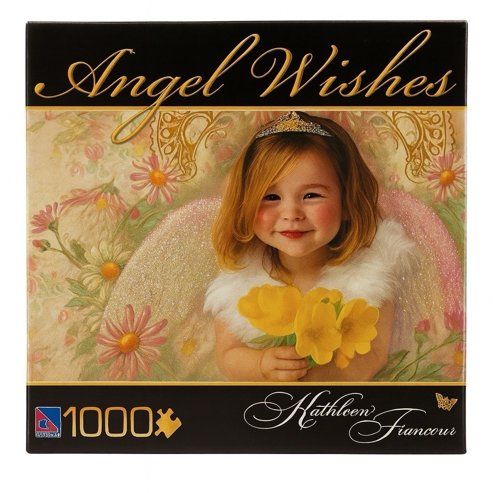 Kathleen Francour Angel Wishes Garden of Eden 1000 Piece Jigsaw Puzzle Cottage